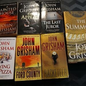John Grisham Paperback Book Lot - Yellow, Black, Gold Covers